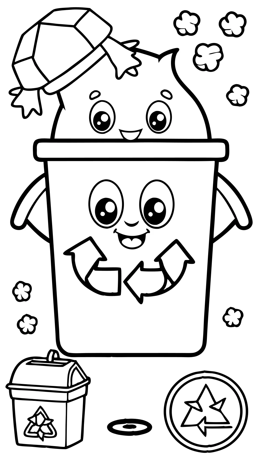 coloring pages recycling